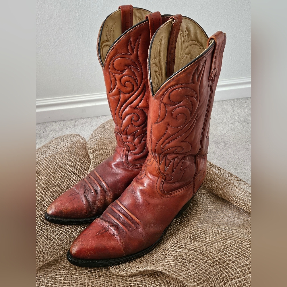 Dingo Vintage Leather Western Cowboy Boots 12D
